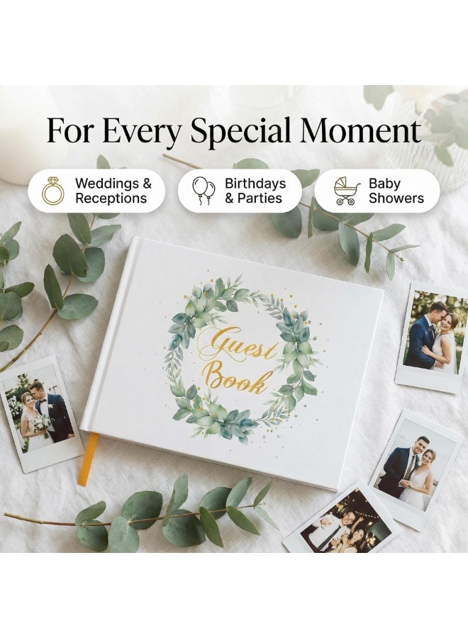 سجل الضيوف، كتاب الضيوف لحفلات الزفاف والولادات والمناسبات الخاصة - 120 صفحة فارغة - Image 4